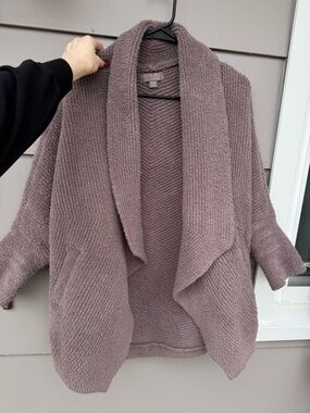Barefoot Dreams Open-Front Cozy Cardigan - Mauve